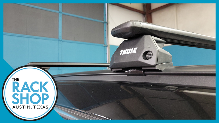 2013-2018 Hyundai Santa Fe (w/flush rails) Thule Crossbar Complete Roof Rack 2013-2018 Hyundai Santa Fe (w/flush rails) Thule Crossbar Complete Roof Rack