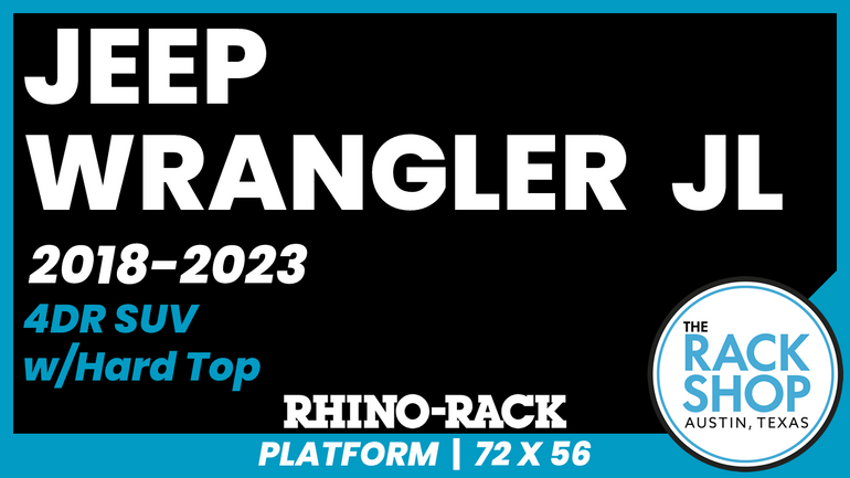 2018-2025 Jeep Wrangler JL 4DR Rhino-Rack Pioneer Platform + Backbone Complete Roof Rack | 71 x 56