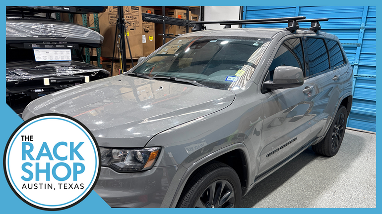 2011-2021 Jeep Grand Cherokee WK (w/black plastic trim) Thule Crossbar Complete Roof Rack