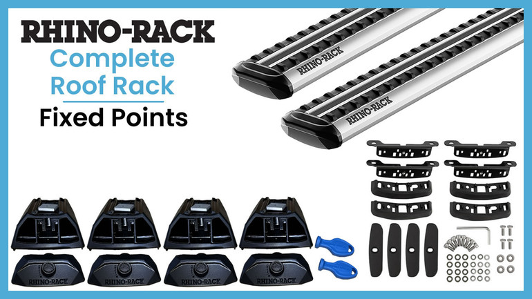 2020-2025 Toyota Highlander (w/flush rails) Rhino-Rack RX300 Sportz Bar Complete Roof Rack w/Locks