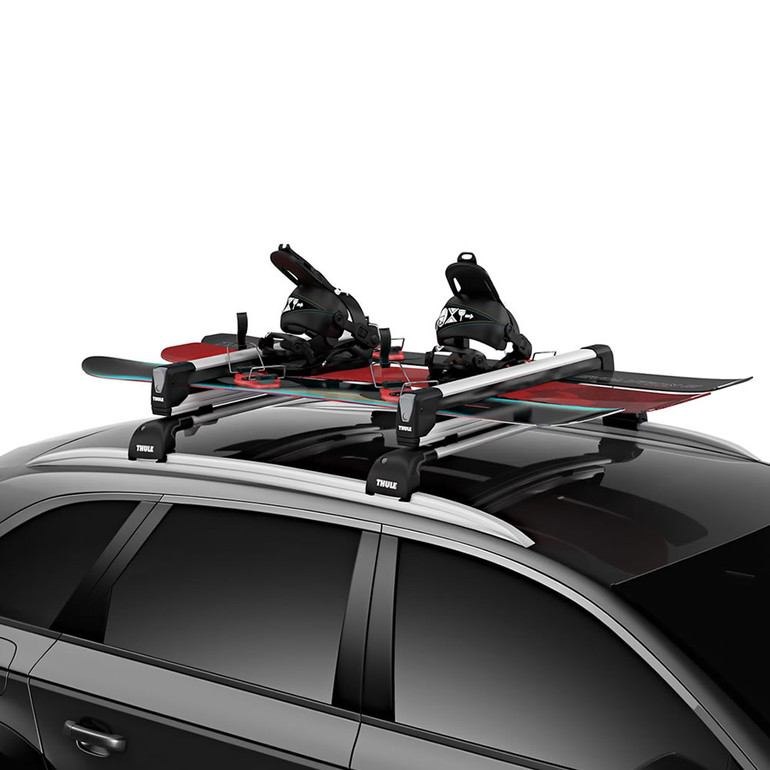 Thule SnowPack Extender 6 Ski or4 Snowboard Mount | Silver