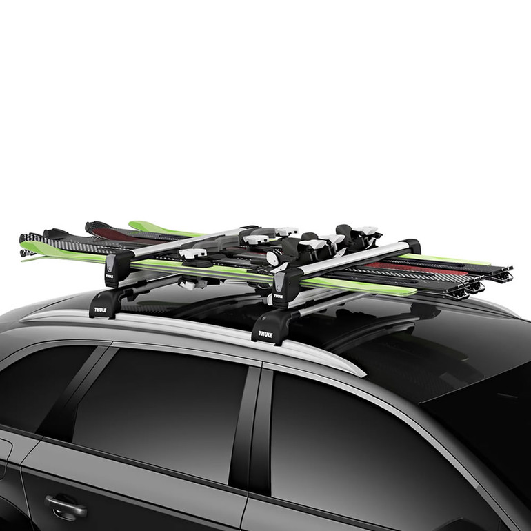 Thule SnowPack Extender 6 Ski or4 Snowboard Mount | Silver