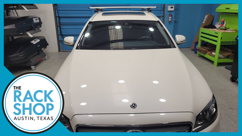 2017-2023 Mercedes Benz E-Class Wagon (w/flush rails) Thule Crossbar Complete Roof Rack