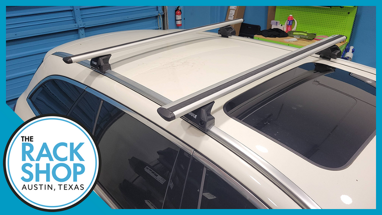 2017-2023 Mercedes Benz E-Class Wagon (w/flush rails) Thule Crossbar Complete Roof Rack