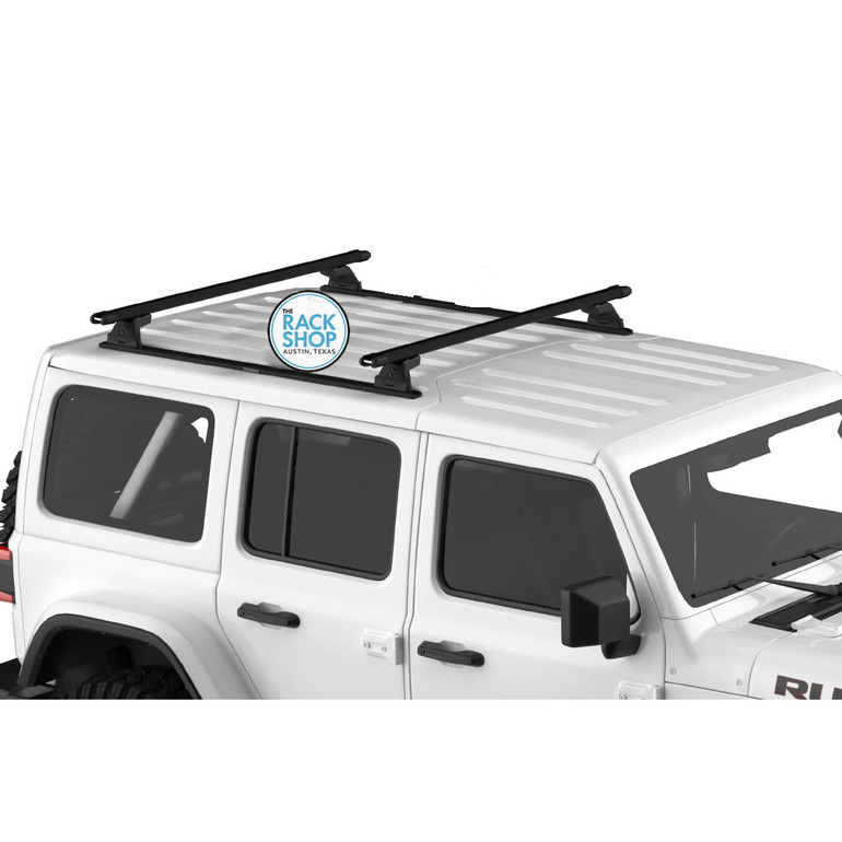 2018-2024 Jeep Wrangler 4DR JL Yakima 2 Crossbar w/RibCage Support Complete Roof Rack System