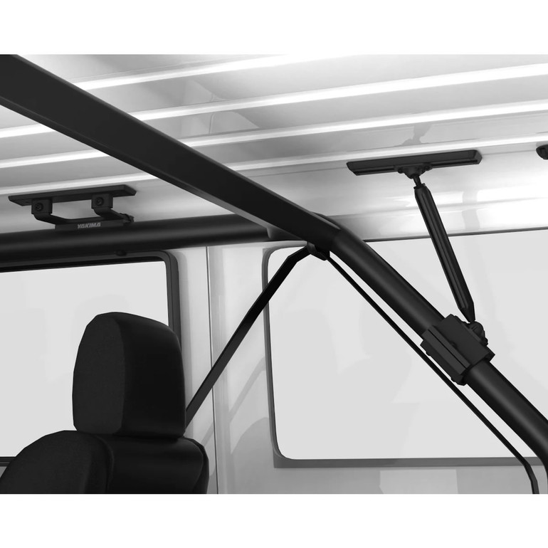 2007-2018 Jeep Wrangler 4DR JK Yakima 2 Crossbar w/RibCage Support Complete Roof Rack System