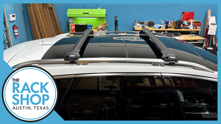 2020-2025 Audi A6 Allroad (w/raised rails) Thule EDGE Crossbar Complete Roof Rack