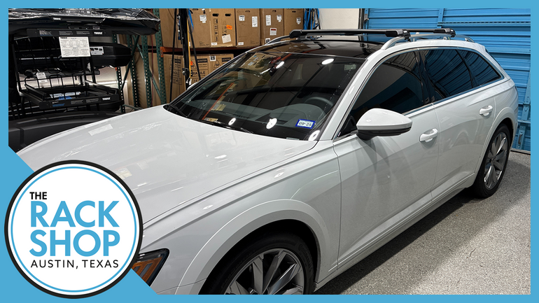 2020-2025 Audi A6 Allroad (w/raised rails) Thule EDGE Crossbar Complete Roof Rack