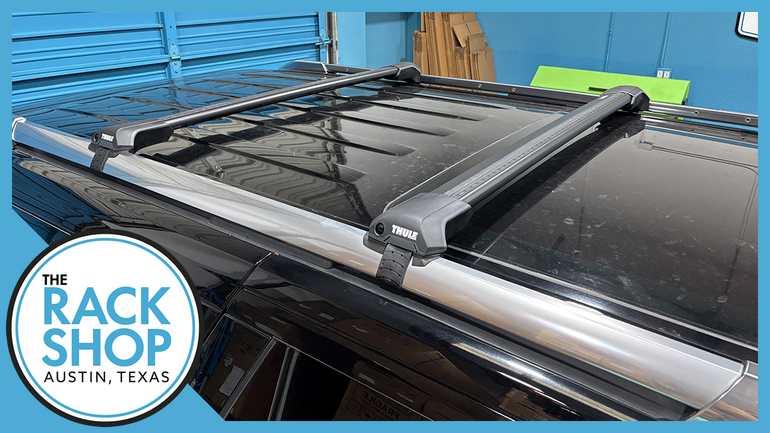 2018-2025 Ford Expedition (w/raised rails) Thule EDGE Crossbar Complete Roof Rack