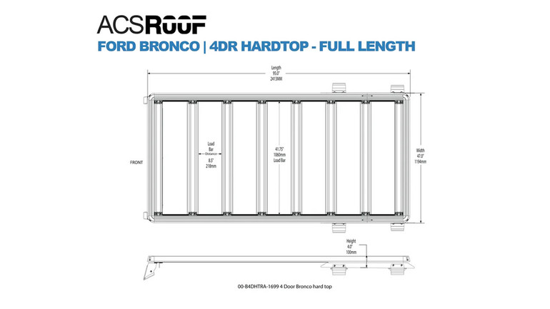 2021-2025 Ford Bronco 5DR (w/hardtop) Leitner Designs ACS Roof