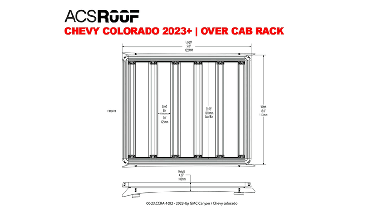 2023-2025 Chevrolet Colorado Crew Cab Leitner Designs ACS Roof