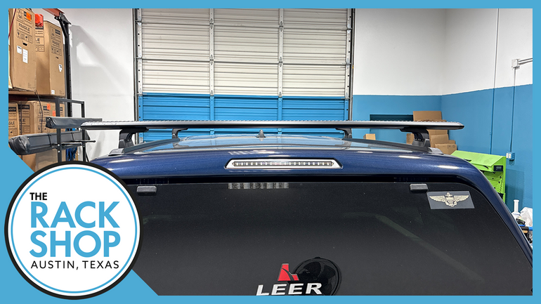 2019-2025 RAM 1500 w/Leer Topper Rhino-Rack Vortex RLT600 Roof Rack on Leer Cap