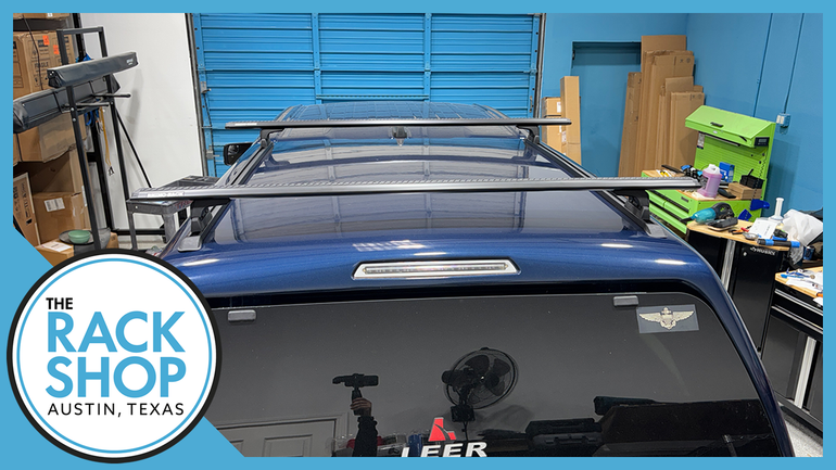 2019-2025 RAM 1500 w/Leer Topper Rhino-Rack Vortex RLT600 Roof Rack on Leer Cap
