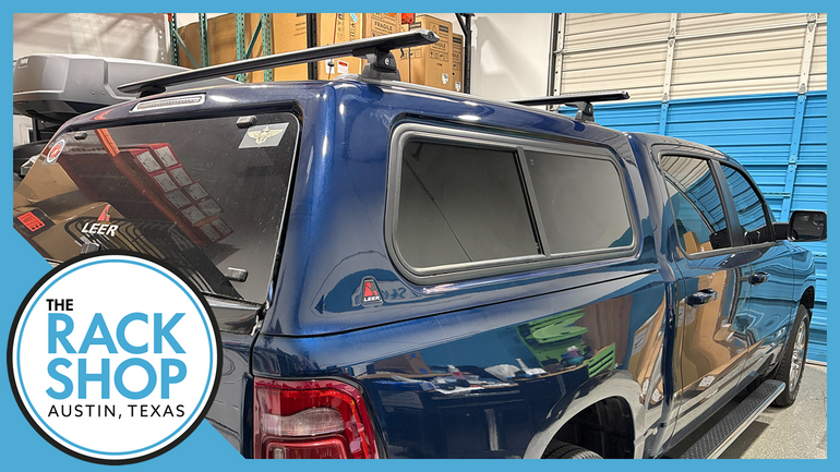 2019-2025 RAM 1500 w/Leer Topper Rhino-Rack Vortex RLT600 Roof Rack on Leer Cap