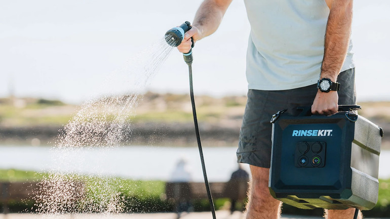 Rinse Kit Cube Shower | 4 Gallon Electric Pump