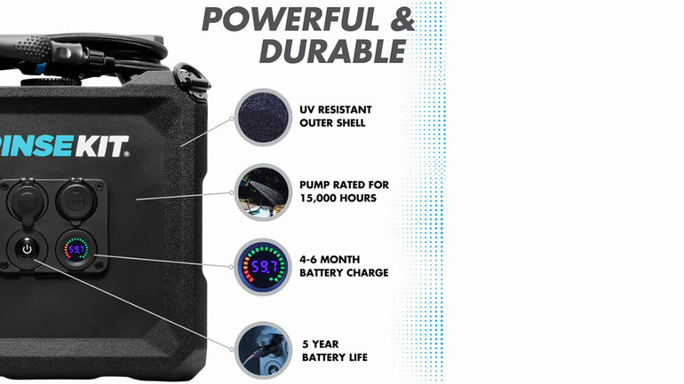 Rinse Kit Cube Shower | 4 Gallon Electric Pump