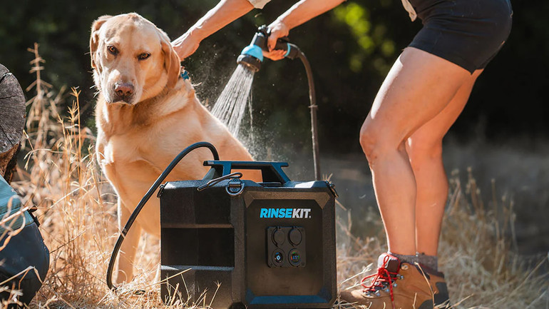 Rinse Kit Cube Shower | 4 Gallon Electric Pump