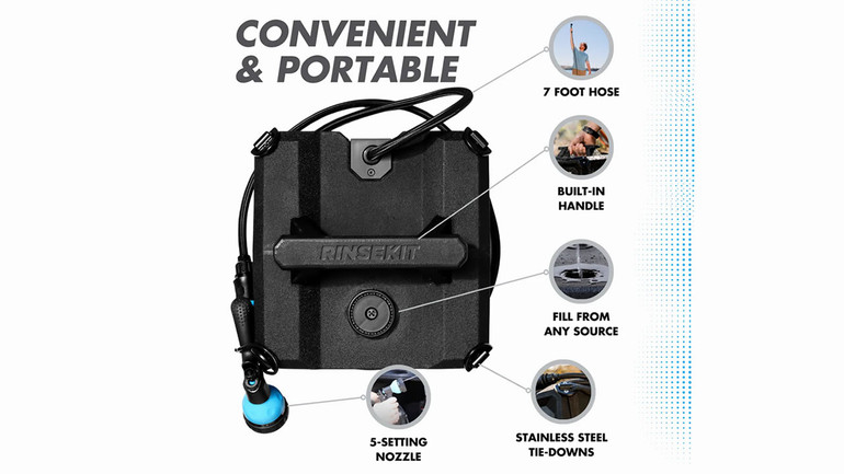 Rinse Kit Cube Shower | 4 Gallon Electric Pump