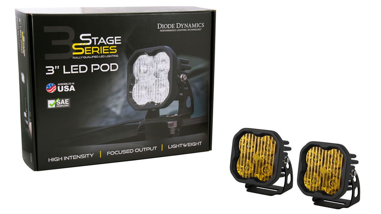 Diode Dynamics SS3 PRO LED Light POD - YELLOW - Set of 2