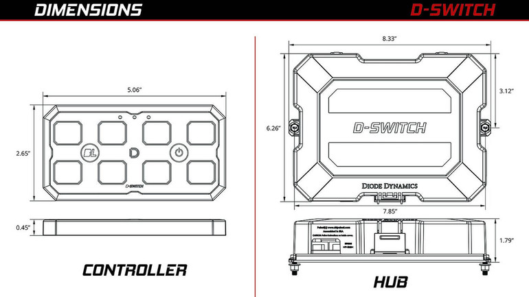 Diode Dynamics D-Switch 8-Channel Switch Panel