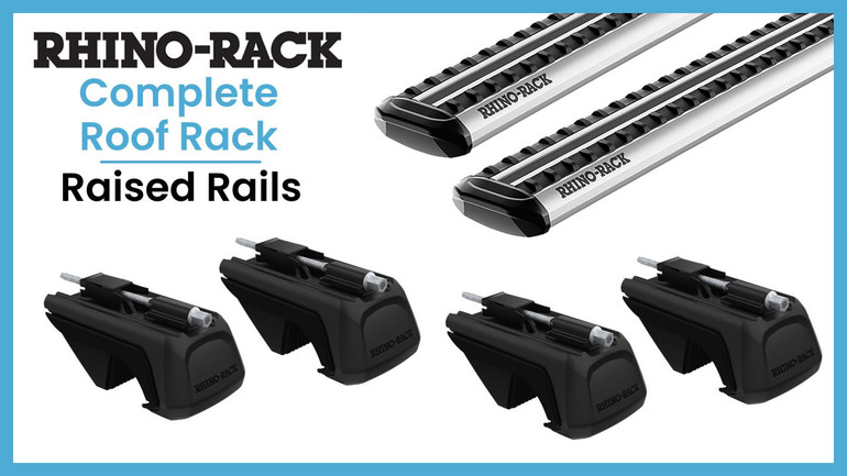 Rhino-Rack RX100 SILVER Sportz Bar Complete Roof Rack | Raised Rails