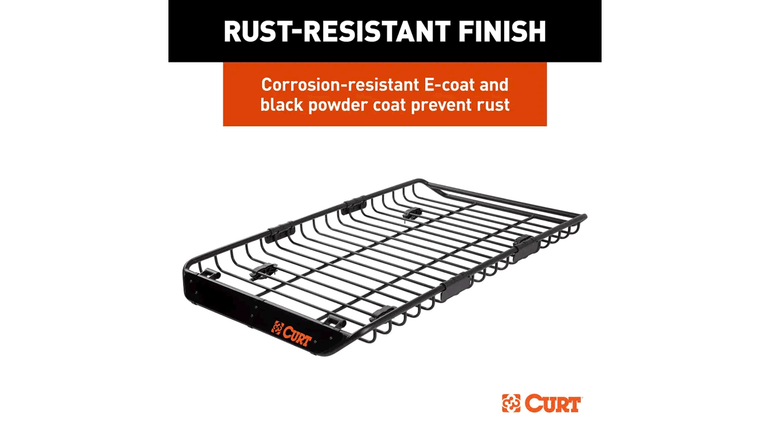 CURT Steel Rooftop Cargo Basket | 44"L x 35"W