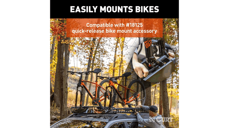 CURT Steel Rooftop Cargo Basket | 44"L x 35"W