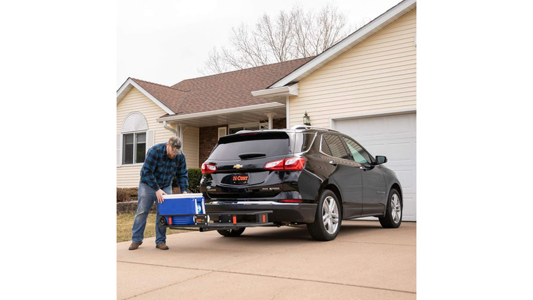 CURT Steel FOLDING Hitch Cargo Basket - for 2" Hitch | 60 x 24