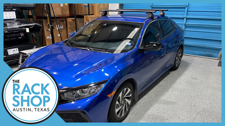 2017-2021 Honda Civic 5DR Hatchback (w/bare roof) Rhino-Rack Sportz Bar 2500 Complete Roof Rack w/Locks