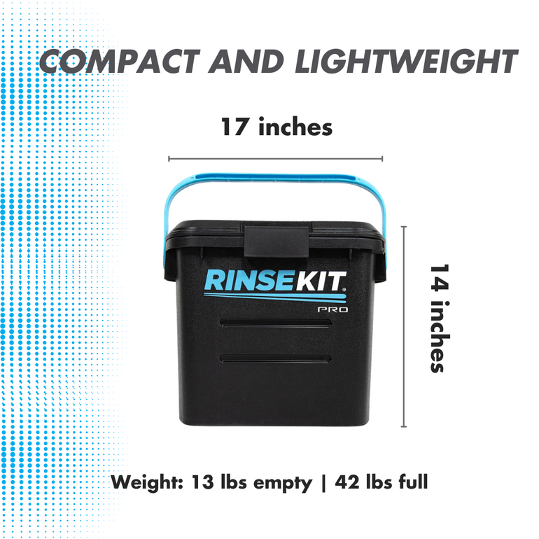 RinseKit PRO 3.5 Gallon Battery Powered Portable Shower
