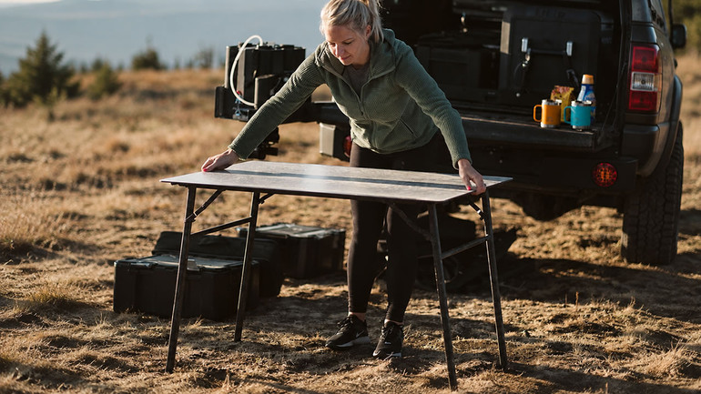 Front Runner Aluminum Camp Table + Under Rack Bracket Kit