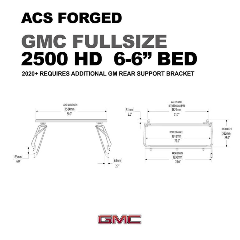 GMC 2500 HD - 6.5ft Bed | Leitner ACS FORGED Bed Rack | 2007-2019