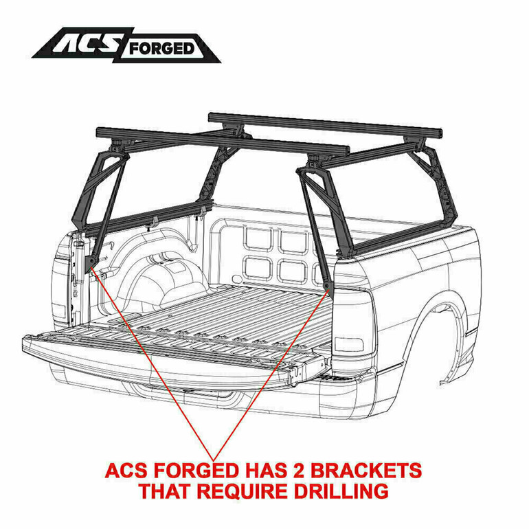 GMC 3500 HD - 6.5ft Bed | Leitner ACS FORGED Bed Rack | 2007-2019