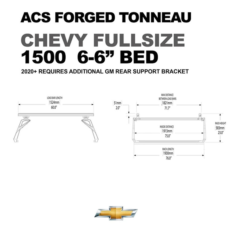 Chevrolet Silverado - 6'6" Bed | Leitner ACS FORGED TONNEAU Bed Rack | 1988-2021