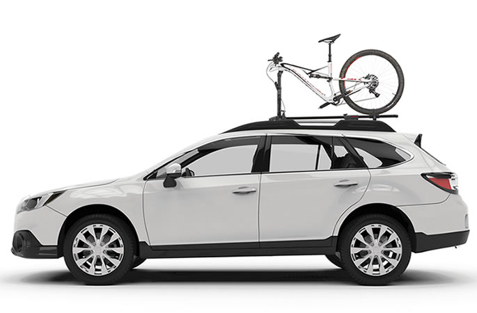 Yakima fork-mount bike rack on a vehicle roof