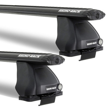 Honda CR-Z Rhino-Rack VORTEX 2500 Black Car Roof Rack System for Naked Roofs