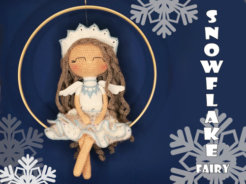 Snowflake fairy crochet pattern for amigurumi lovers (for Christmas)
