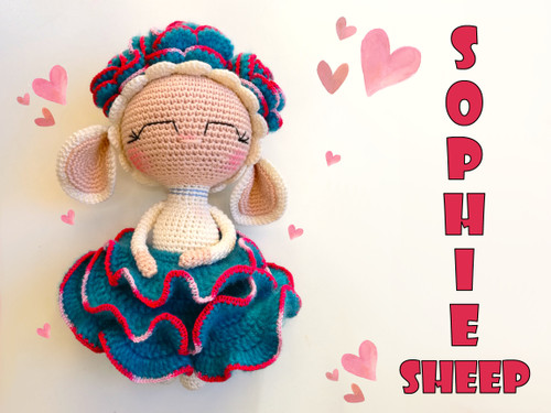 Sophie sheep crochet pattern for amigurumi lovers (for Easter)