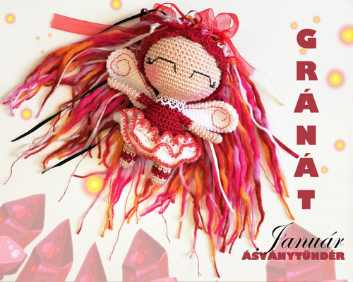 Gránát ásványtündér horgolás minta