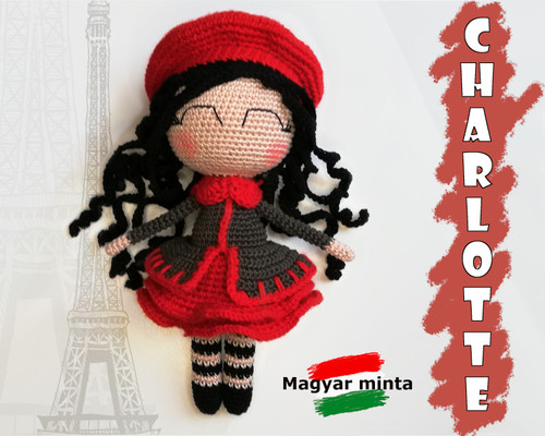 Charlotte francia baba horgolás minta.