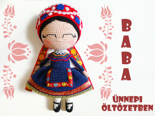 Baba népviseletben horgolás minta.