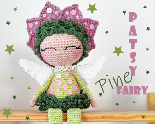 Pine fairy crochet pattern for amigurumi lovers.