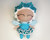 Aquamarine ( March ) birthstone fairy crochet pattern for amigurumi lovers for birthdays.