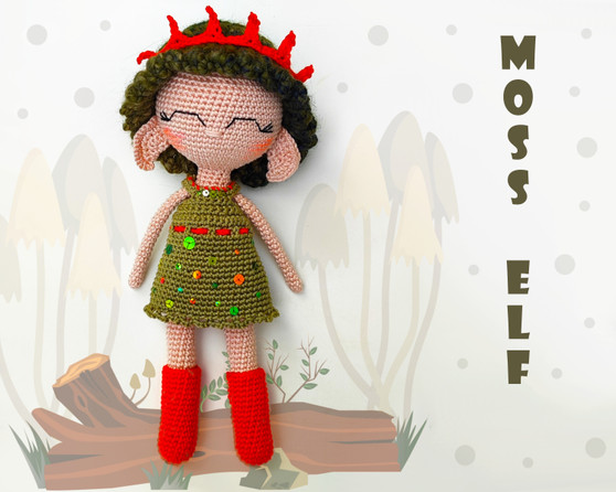Moss doll - easy crochet pattern for amigurumi lovers. Moss doll - easy crochet pattern for amigurumi lovers.