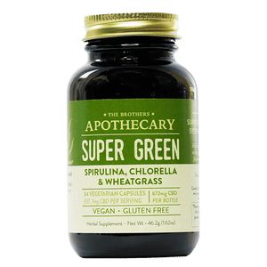 The Brothers Apothecary: Super Greens Spirulina + CBD Capsules The Brothers Apothecary: Super Greens Spirulina + CBD Capsules