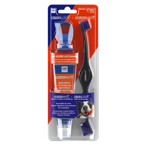 Paw-Ready Complete BrushMate Pet Toothbrush & Toothpaste with BITEBLOCK Bundle