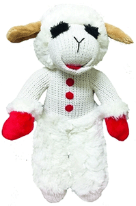 13' standing lamb chop dog toy
