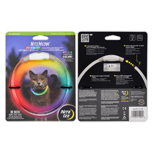NiteMeow Rechargeable LED Disc-O Select Safety Cat Necklace 