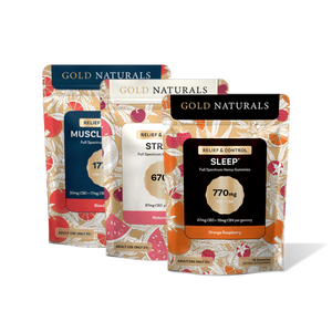 Functional Gummy Bundle Golden Naturals 
Sleep gummy, Stress Gummy, Muscle and Joint Gummy