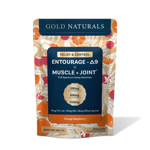 Entourage Δ9 x Muscle + Joint Gummy Gold Naturals Hemp